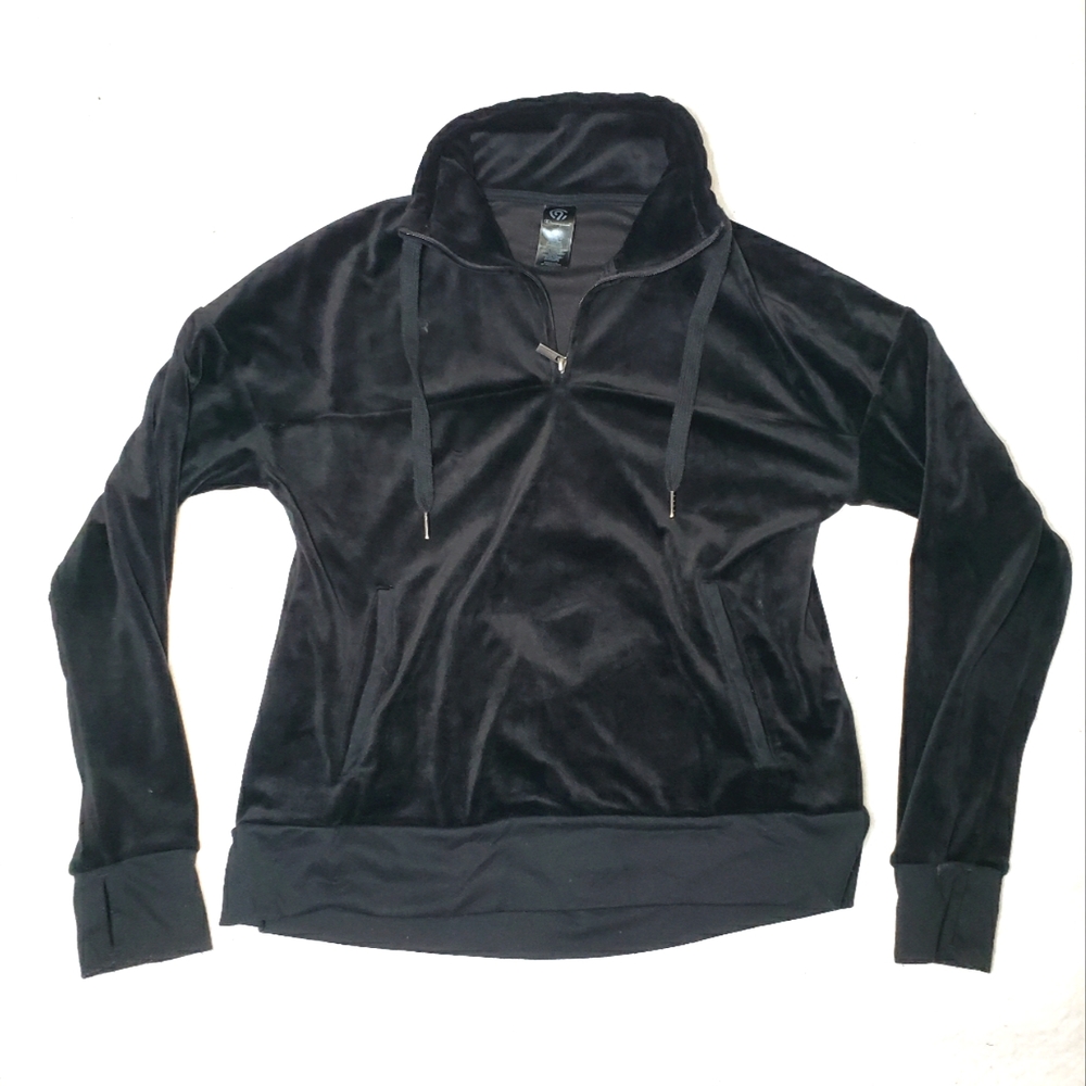 Champion Velour Woman's 1/4 Zip up Pullover Size Small